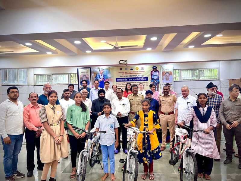 Bicycles distributed to schoolgirls